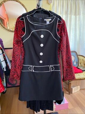 Vtg 90s La Belle 60s Mod Mini Dress